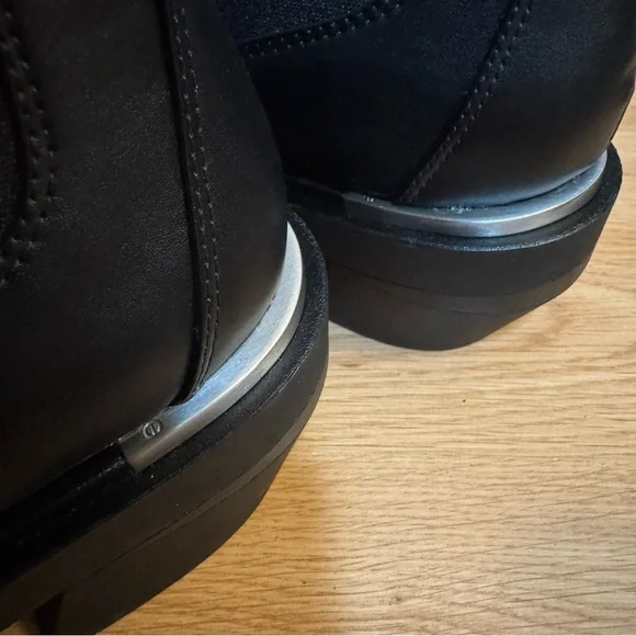 Circus by Sam Edelman Walsh Black Squared Toe Pull On Western Ankle Boots - Picture 5 of 7